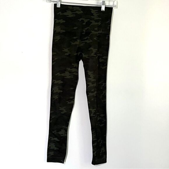 SPANX Look at Me Now Seamless High Waist Leggings Green Camo S - Picture 6 of 13